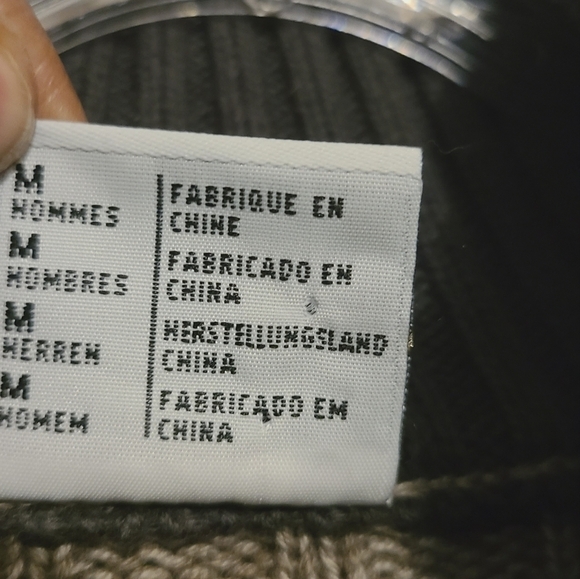 Columbia | Men's Gray Quarter Zip Ribbed Sweater (Size Medium) - Picture 6 of 11